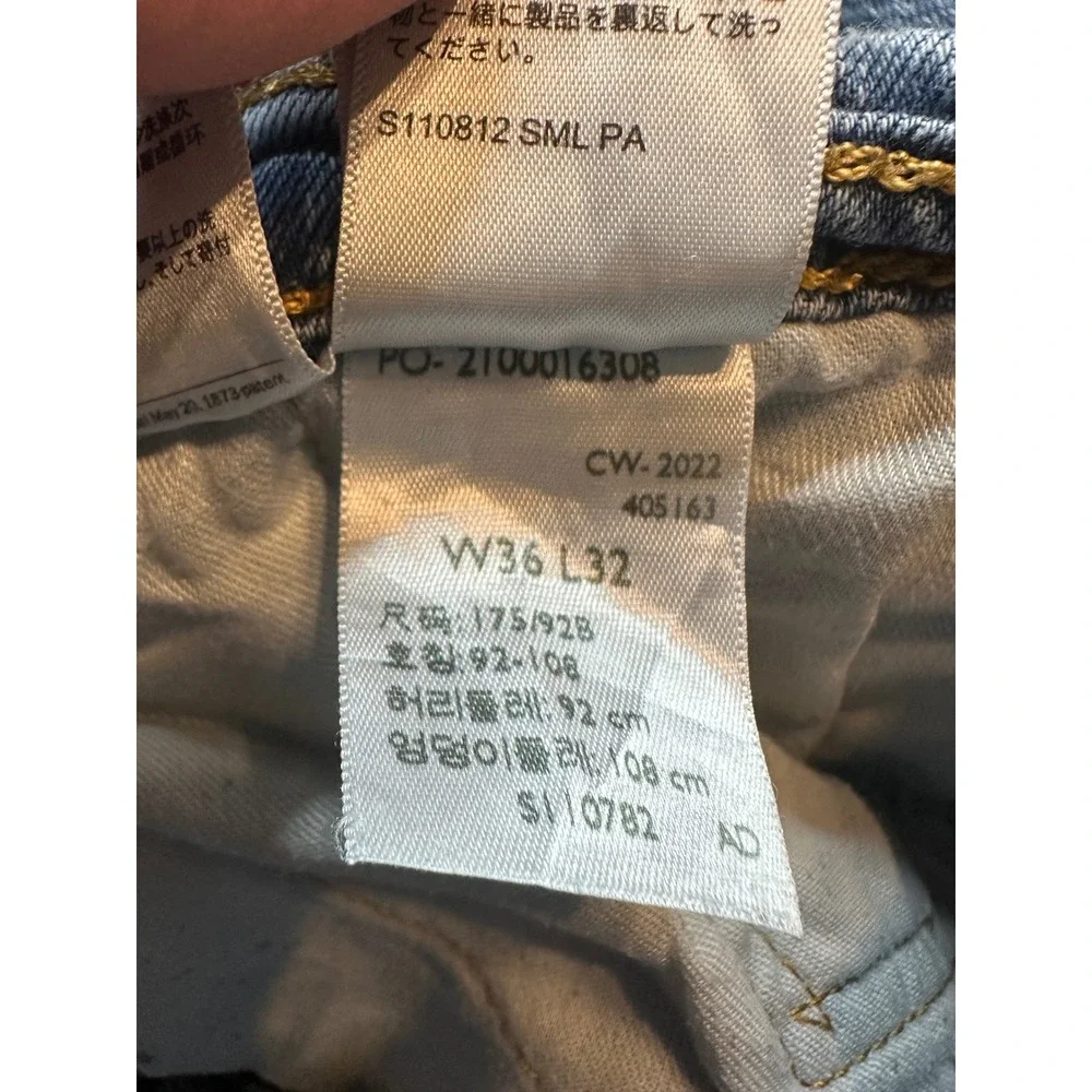 Levis 514 Straight Fit Jeans Mens 36x32 (34x30) Blue Denim Comfort Stretch